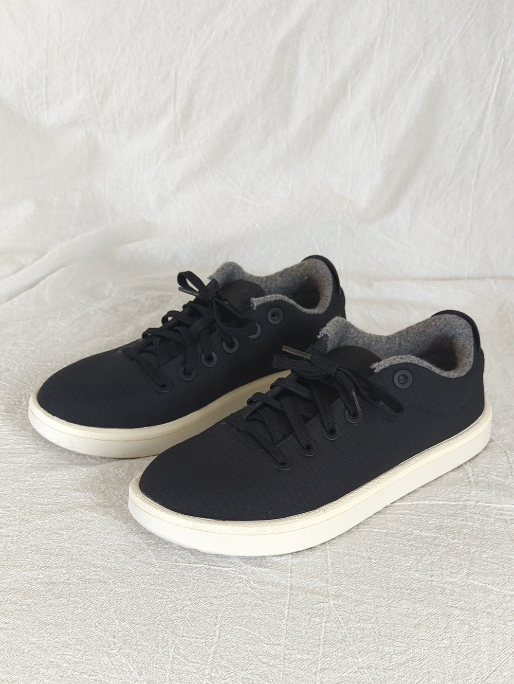 Allbirds Wool Piper Woven Black White Gray Wool Sneakers Shoes Women's Size 9
